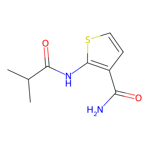 2-Isobutyramidothiophene-3-carboxamide structure