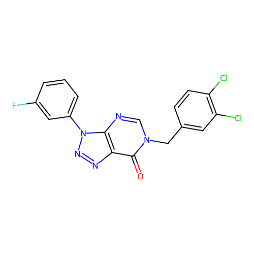 6-[(3,4-Dichlorophenyl)methyl]-3-(3-fluorophenyl)triazolo[4,5-d]pyrimidin-7-one structure