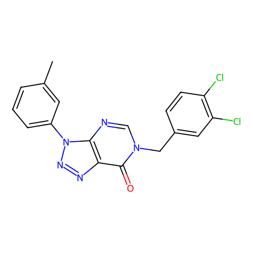 6-[(3,4-Dichlorophenyl)methyl]-3-(3-methylphenyl)triazolo[4,5-d]pyrimidin-7-one structure