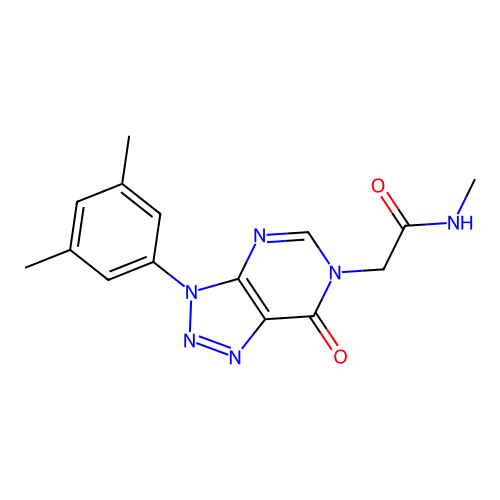2-[3-(3,5-dimethylphenyl)-7-oxotriazolo[4,5-d]pyrimidin-6-yl]-N-methylacetamide structure