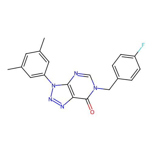 3-(3,5-Dimethylphenyl)-6-[(4-fluorophenyl)methyl]triazolo[4,5-d]pyrimidin-7-one structure