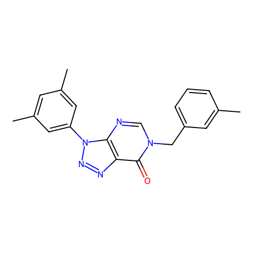 3-(3,5-Dimethylphenyl)-6-[(3-methylphenyl)methyl]triazolo[4,5-d]pyrimidin-7-one structure