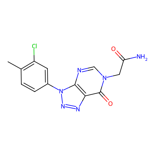 2-[3-(3-Chloro-4-methylphenyl)-7-oxotriazolo[4,5-d]pyrimidin-6-yl]acetamide structure