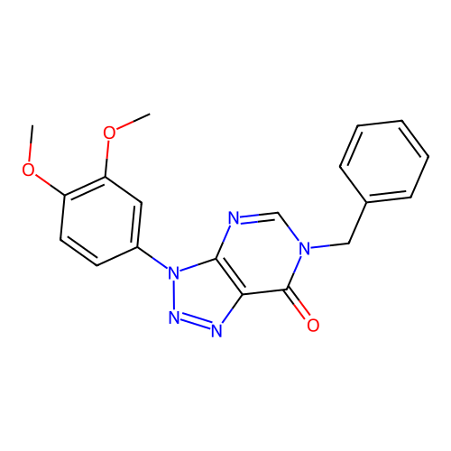 6-Benzyl-3-(3,4-dimethoxyphenyl)triazolo[4,5-d]pyrimidin-7-one structure