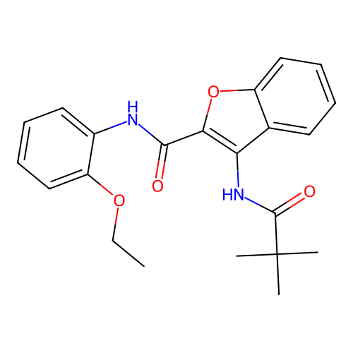 N-(2-ethoxyphenyl)-3-pivalamidobenzofuran-2-carboxamide structure