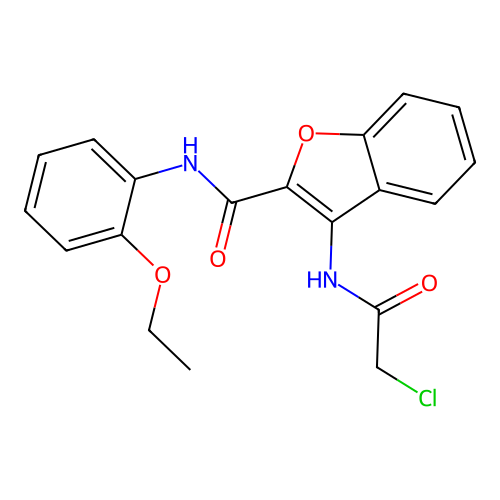 3-(2-chloroacetamido)-N-(2-ethoxyphenyl)benzofuran-2-carboxamide structure