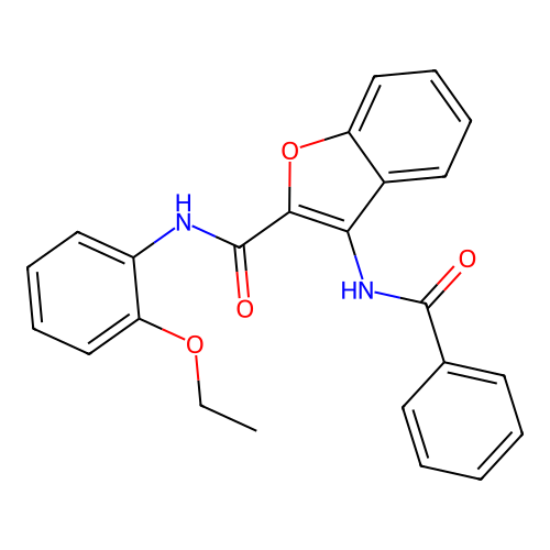 3-benzamido-N-(2-ethoxyphenyl)-1-benzofuran-2-carboxamide structure