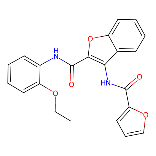N-(2-ethoxyphenyl)-3-(furan-2-carboxamido)benzofuran-2-carboxamide structure