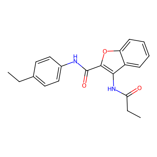 N-(4-ethylphenyl)-3-propionamidobenzofuran-2-carboxamide structure