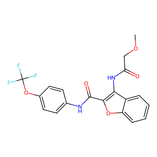 3-(2-methoxyacetamido)-N-(4-(trifluoromethoxy)phenyl)benzofuran-2-carboxamide structure
