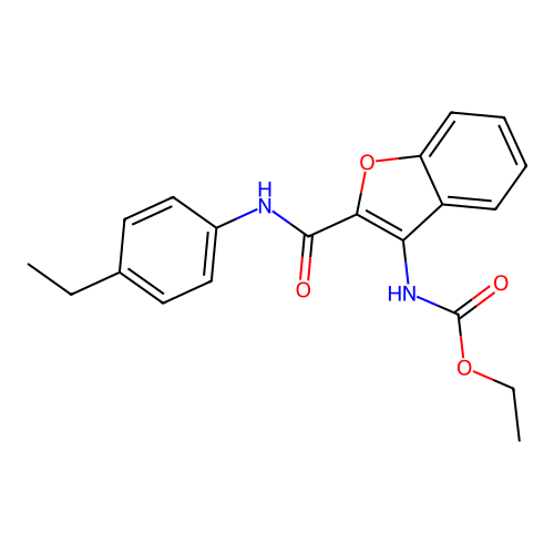 ethyl N-{2-[(4-ethylphenyl)carbamoyl]-1-benzofuran-3-yl}carbamate structure