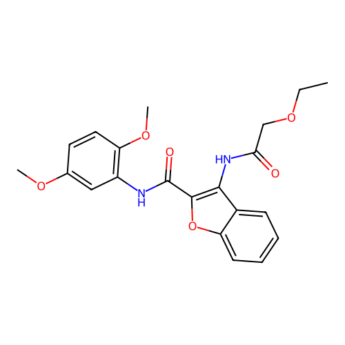 N-(2,5-dimethoxyphenyl)-3-(2-ethoxyacetamido)benzofuran-2-carboxamide structure