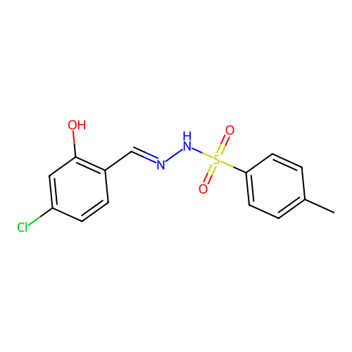 N-[(4-chloro-2-hydroxyphenyl)methylideneamino]-4-methylbenzenesulfonamide structure