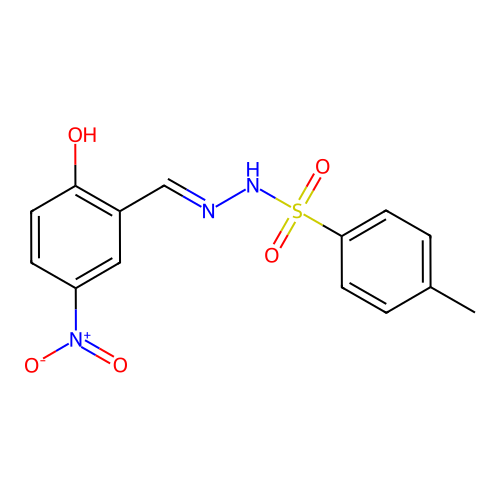 N-[(2-hydroxy-5-nitrophenyl)methylideneamino]-4-methylbenzenesulfonamide structure