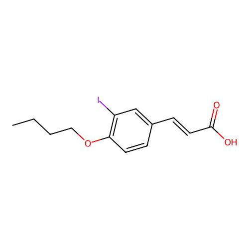 3-(4-Butoxy-3-iodophenyl)acrylic acid structure