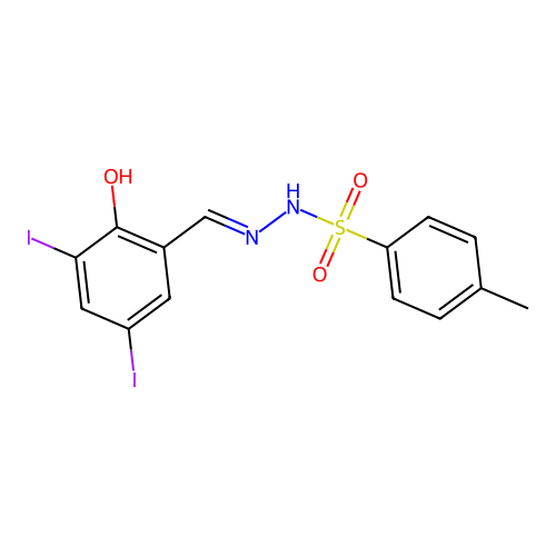 N'-[(2-Hydroxy-3,5-diiodophenyl)methylidene]-4-methylbenzene-1-sulfonohydrazide structure