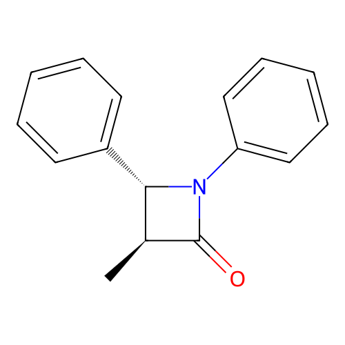 (3S,4R)-3-methyl-1,4-diphenylazetidin-2-one structure