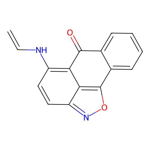 5-(vinylamino)-6H-anthra[1,9-cd]isoxazol-6-one structure