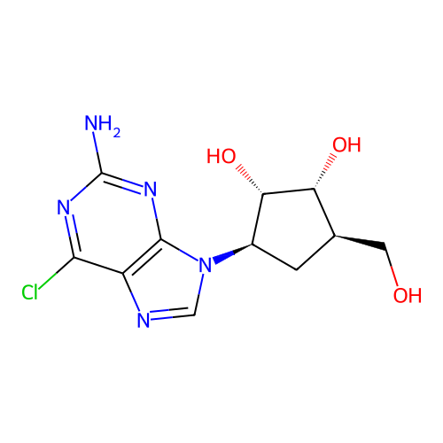 3-(2-Amino-6-chloro-purin-9-yl)-5-hydroxymethyl-cyclopentane-1,2-diol structure