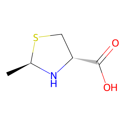 2-Methyl-4-thiazolidinecarboxylic acid, (2R-trans)- structure
