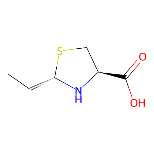 (2S,4R)-2-ethyl-1,3-thiazolidine-4-carboxylic acid structure