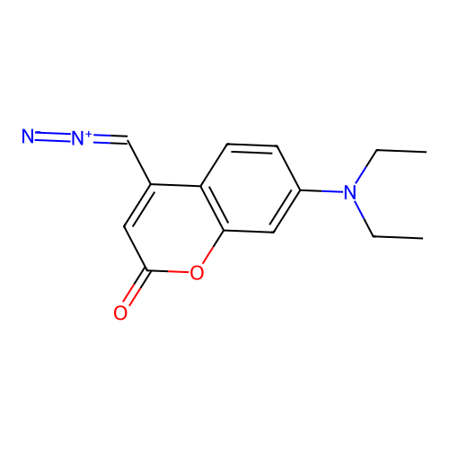 4-(Diazomethyl)-7-(diethylamino)coumarin structure