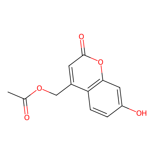 (7-hydroxy-2-oxo-2H-chromen-4-yl)methyl acetate structure