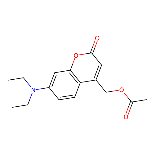 (7-(Diethylamino)-2-oxo-2H-chromen-4-yl)methyl acetate structure