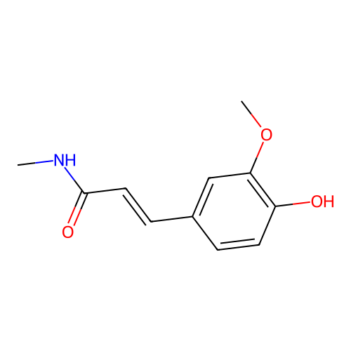 3-(4-hydroxy-3-methoxyphenyl)-N-methylprop-2-enamide structure