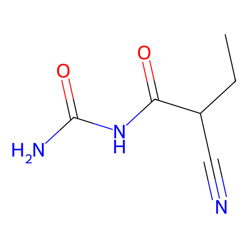 N-氨基甲酰-2-氰基丁酰胺 structure