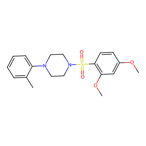 1-(2,4-Dimethoxyphenyl)sulfonyl-4-(2-methylphenyl)piperazine structure