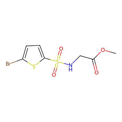 N-[(5-Bromo-2-thienyl)sulfonyl]glycine methyl ester structure