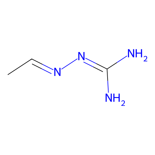 2-[(E)-ethylideneamino]guanidine structure