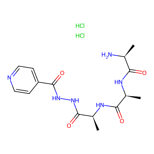 N-(Alanyl-alanyl-alanyl)isonicotinic acid hydrazide structure