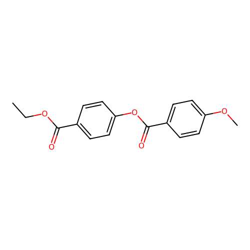 Benzoic acid, 4-methoxy-, 4-(ethoxycarbonyl)phenyl ester structure