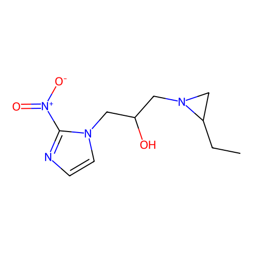 1-(2-Ethylaziridin-1-yl)-3-(2-nitroimidazol-1-yl)propan-2-ol structure