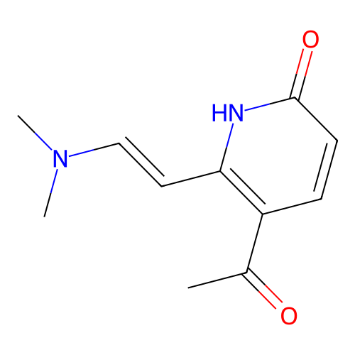 2(1H)-Pyridinone, 5-acetyl-6-[2-(dimethylamino)ethenyl]- structure