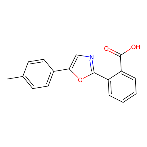 2-[5-(4-Methylphenyl)-1,3-oxazol-2-yl]benzoic acid structure