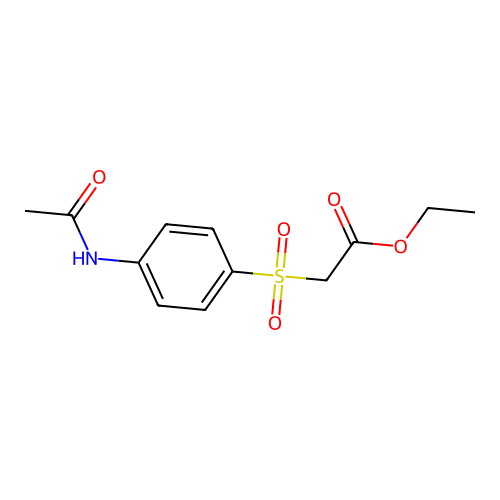Ethyl 2-(4-acetamidophenyl)sulfonylacetate structure
