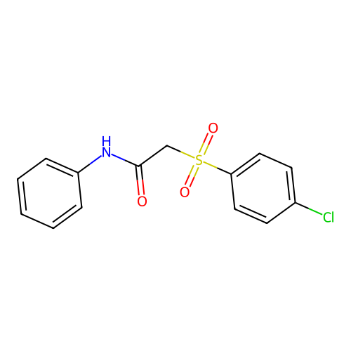 2-(4-chlorophenyl)sulfonyl-N-phenylacetamide structure