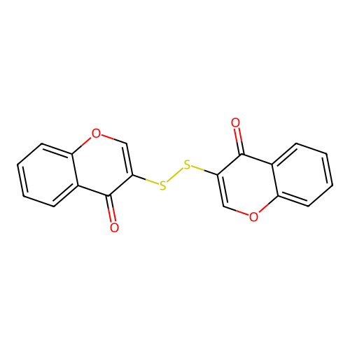 4H-1-Benzopyran-4-one, 3,3'-dithiobis- structure