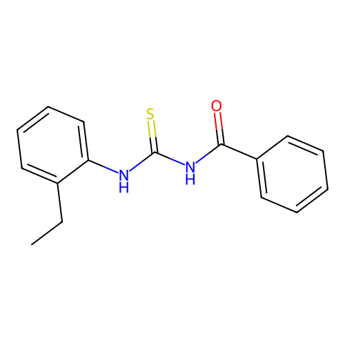 Benzamide, N-[[(2-ethylphenyl)amino]thioxomethyl]- structure