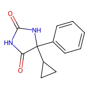 5-Cyclopropyl-5-phenylhydantoin structure