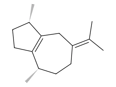 1,4-Dimethyl-7-(propan-2-ylidene)-1,2,3,4,5,6,7,8-octahydroazulene structure