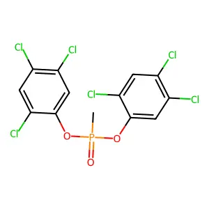 Phosphonic acid, methyl-, bis(2,4,5-trichlorophenyl) ester structure