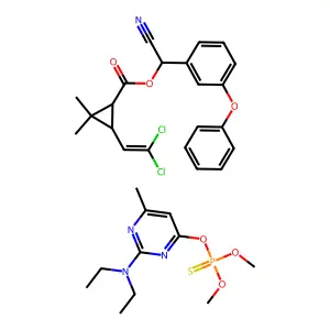 4-dimethoxyphosphinothioyloxy-N,N-diethyl-6-methylpyrimidin-2-amine structure