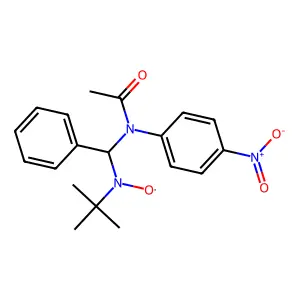 Nitroxide, (acetyl(4-nitrophenyl)amino)phenylmethyl 1,1-dimethylethyl structure