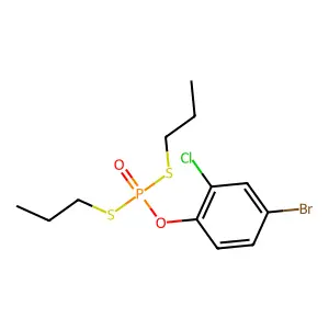 1-Bis(propylthio)phosphoryloxy-4-bromo-2-chlorobenzene structure