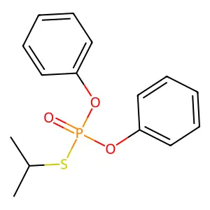 Phosphorothioic acid, S-(1-methylethyl) O,O-diphenyl ester structure