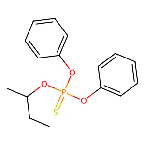 S-Butyl O,O-diphenyl phosphorothioate structure